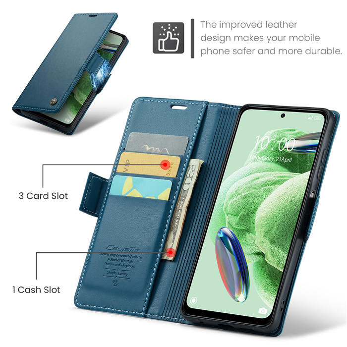 CaseMe Xiaomi POCO X5 5G Wallet RFID Blocking Magnetic Buckle Case