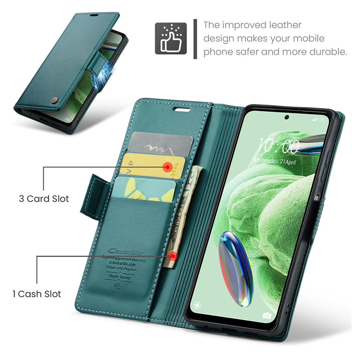 CaseMe Xiaomi POCO X5 5G Wallet RFID Blocking Magnetic Buckle Case