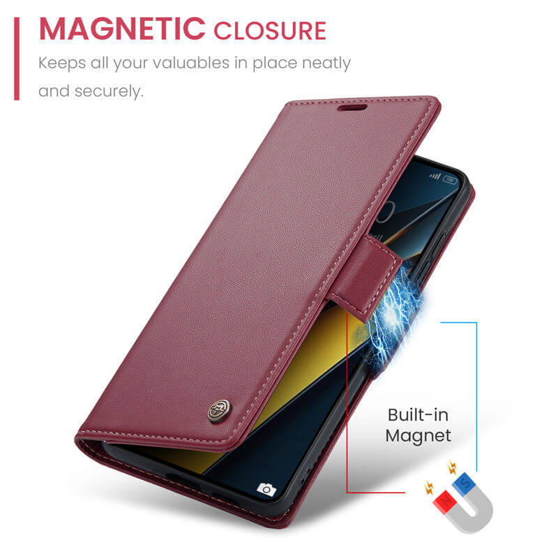 CaseMe Xiaomi Poco X6 Pro Wallet RFID Blocking Case