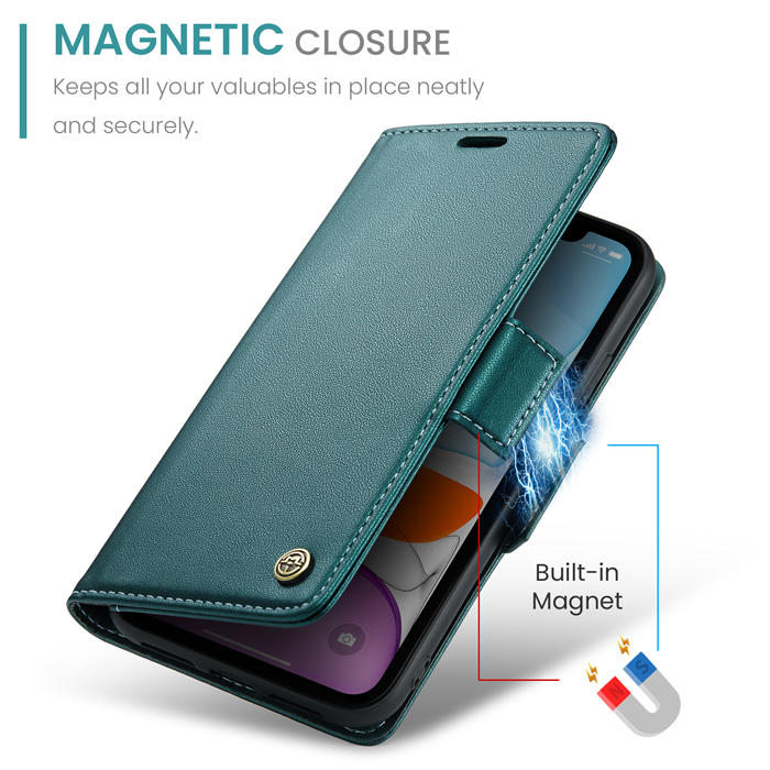 CaseMe iPhone 11 Wallet RFID Blocking Magnetic Buckle Case