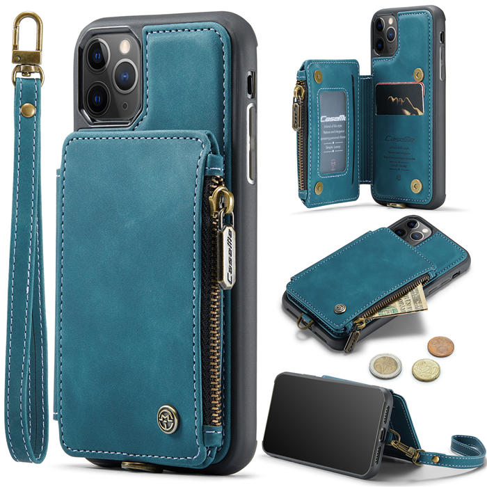 CaseMe iPhone 11 Pro Max Wallet RFID Blocking Case Blue