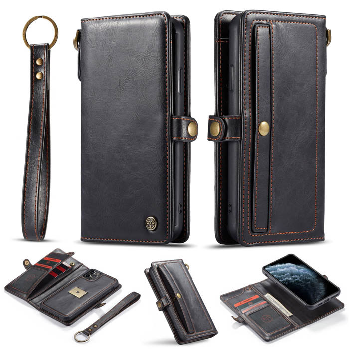 CaseMe iPhone 11 Pro Max Wallet Detachable 2 in 1 Case Black