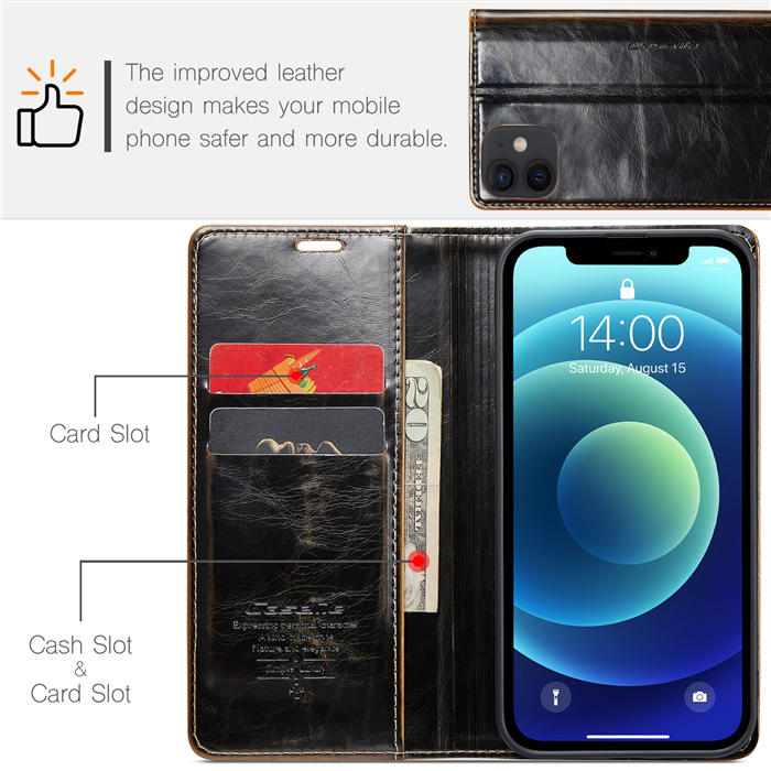 CaseMe iPhone 12 Mini Wallet Kickstand Magnetic Flip Case