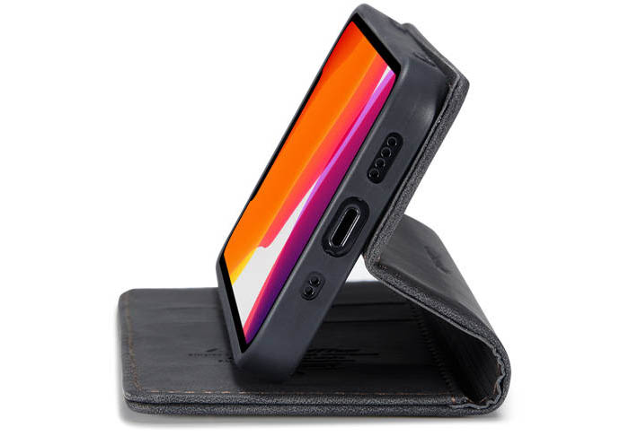 CaseMe iPhone 12 Wallet Kickstand Magnetic Flip Leather Case