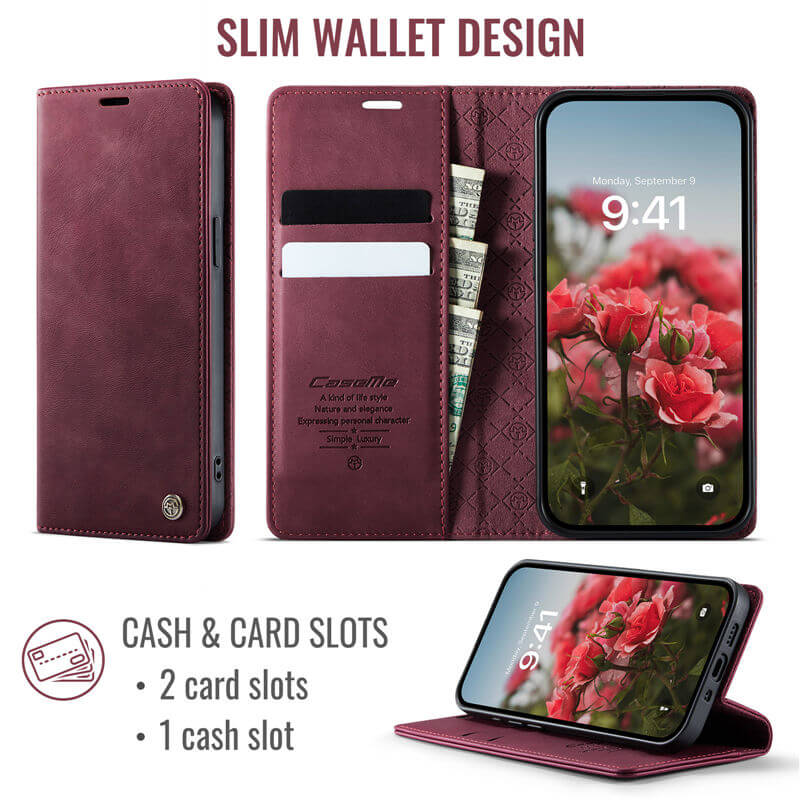 CaseMe iPhone 12 Mini Magnetic Wallet Case with RFID Protection