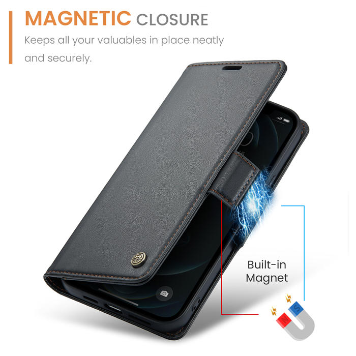 CaseMe iPhone 12 Pro Max Wallet RFID Blocking Magnetic Buckle Case