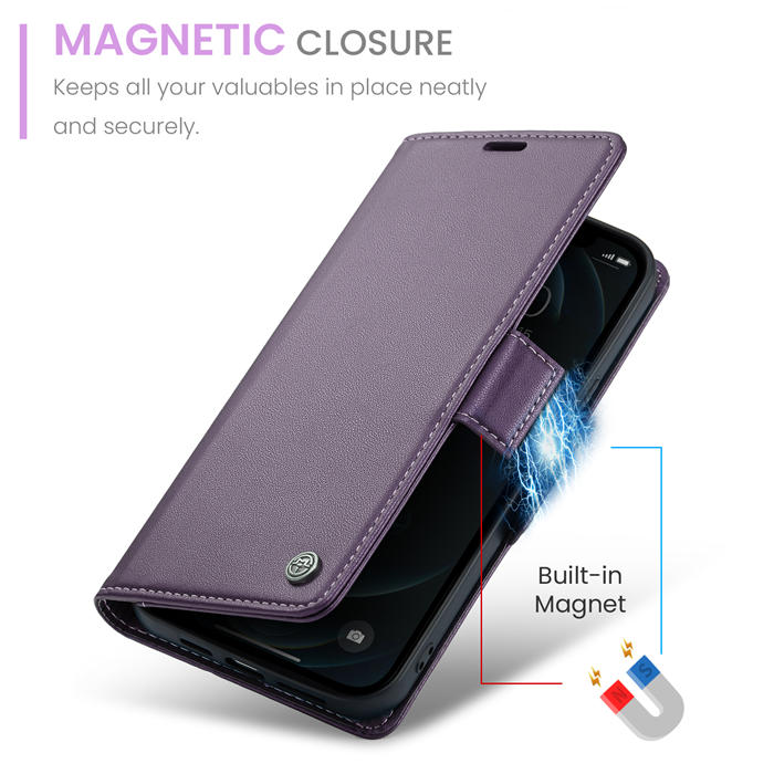 CaseMe iPhone 12 Pro Max Wallet RFID Blocking Magnetic Buckle Case