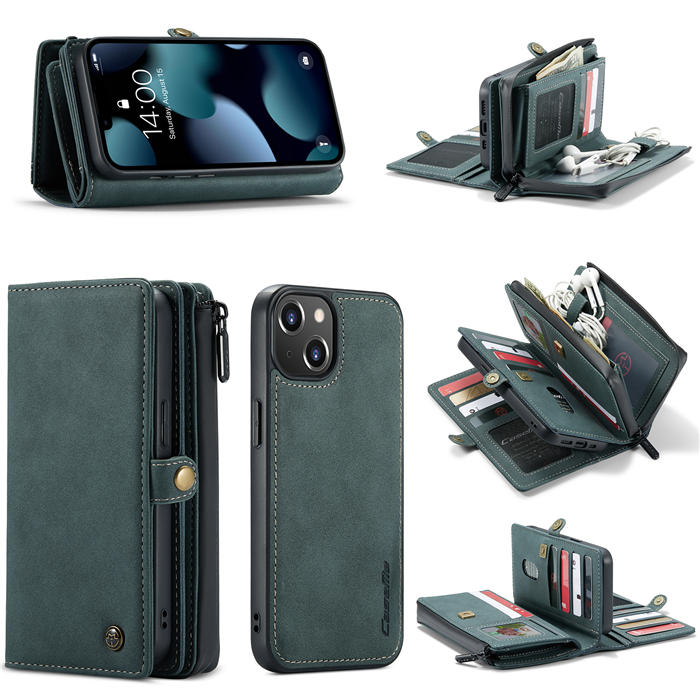 CaseMe iPhone 13 Mini Multi-Functional Wallet Case Blue