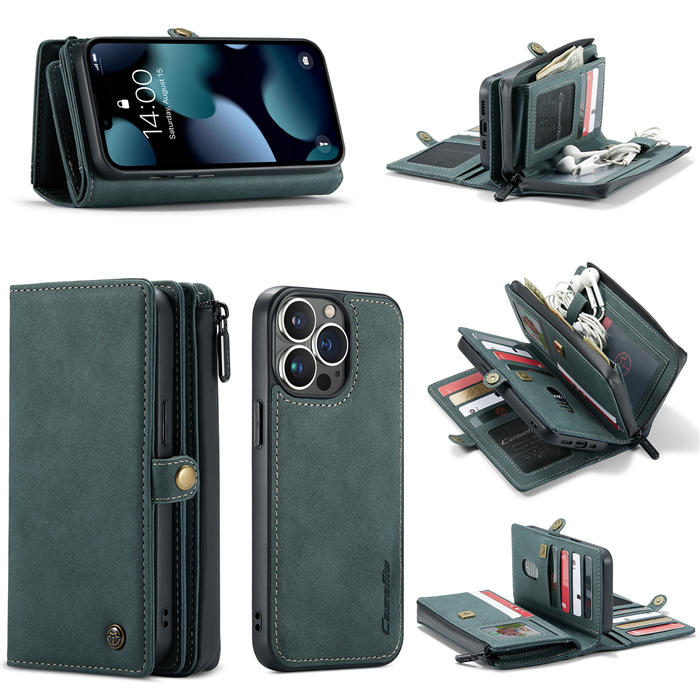 CaseMe iPhone 13 Pro Multi-Functional Wallet Case Blue