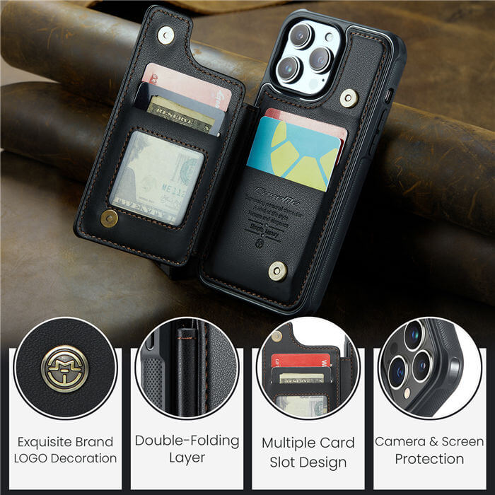 CaseMe iPhone 13 Pro RFID Blocking Card Holder Case