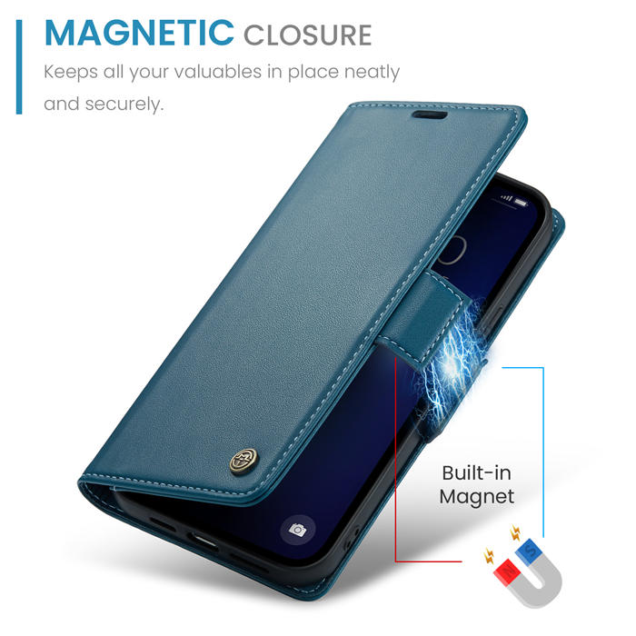 CaseMe iPhone 13 Pro Wallet RFID Blocking Magnetic Buckle Case