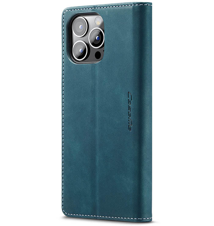 CaseMe iPhone 13 Pro Wallet Kickstand Magnetic Flip Leather Case