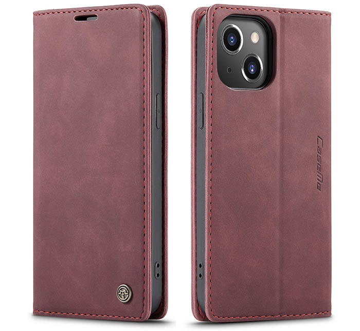 CaseMe iPhone 13 Wallet Kickstand Magnetic Flip Leather Case
