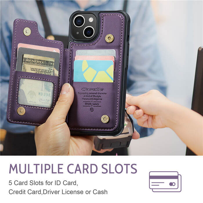CaseMe iPhone 14 Plus RFID Blocking Card Holder Case