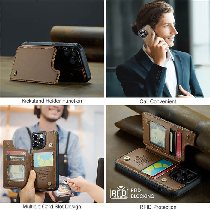 CaseMe iPhone 14 Pro RFID Blocking Card Holder Case