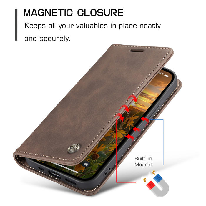 CaseMe iPhone 14 Pro Max Retro Wallet Magnetic Case