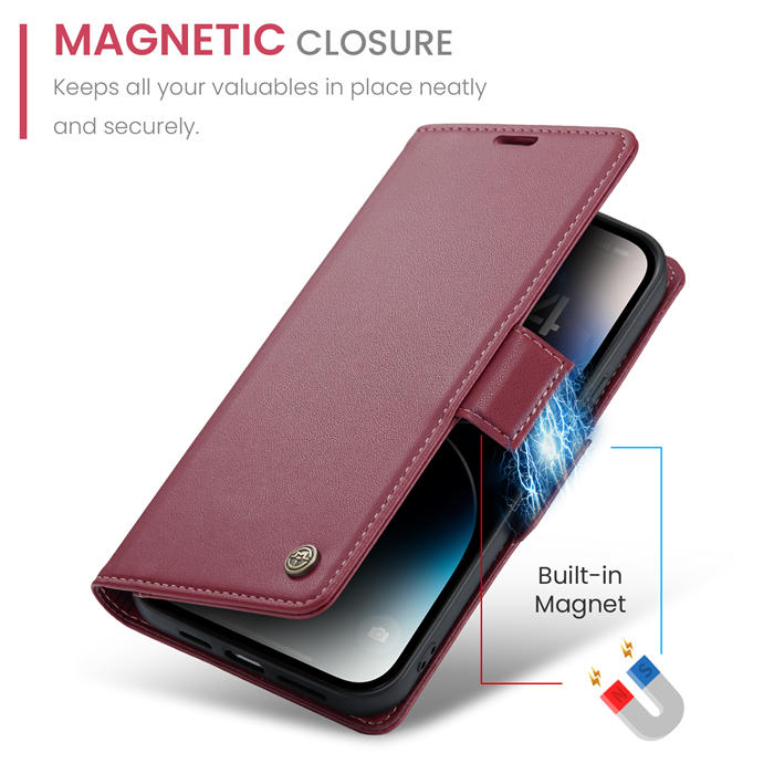 CaseMe Wallet RFID Blocking Magnetic Buckle Case