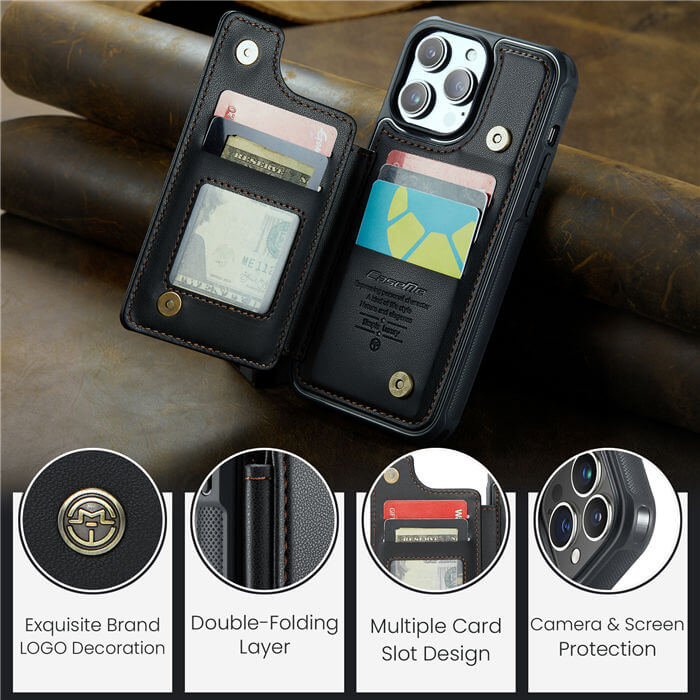 CaseMe iPhone 14 Pro Max RFID Blocking Card Holder Case
