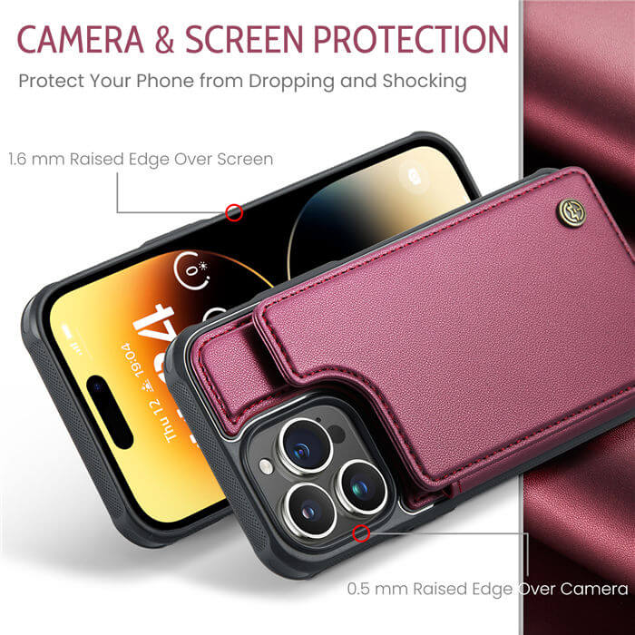 CaseMe iPhone 14 Pro Max RFID Blocking Card Holder Case