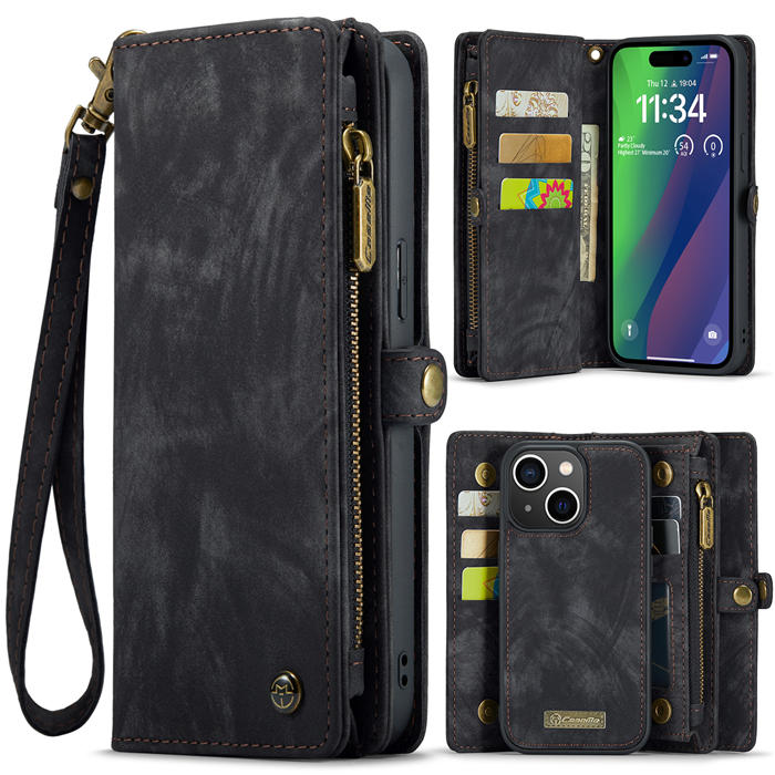 CaseMe iPhone 15 Wallet Case with Wrist Strap
