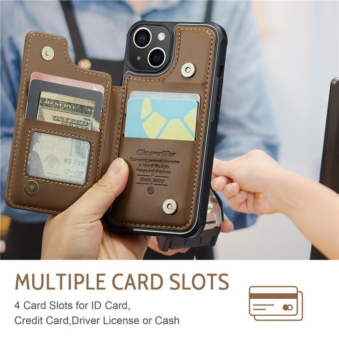 CaseMe iPhone 15 RFID Blocking Card Holder Case