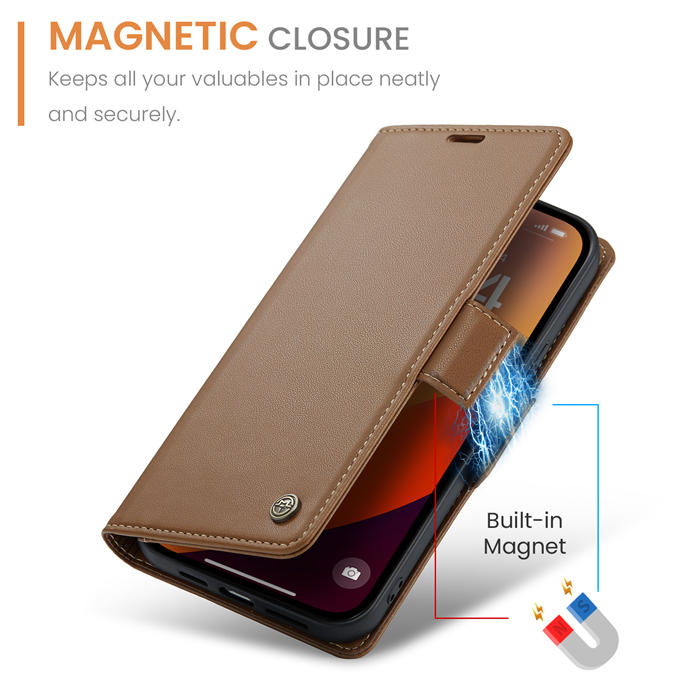 CaseMe iPhone 15 Pro Max Wallet RFID Blocking Case