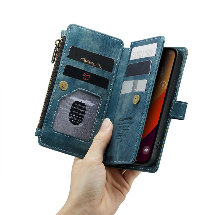 CaseMe iPhone 15 Pro Wallet Case with Wrist Strap