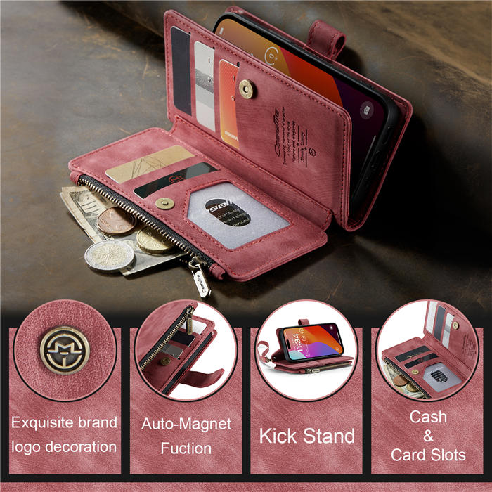CaseMe iPhone 15 Pro Wallet Case with Wrist Strap