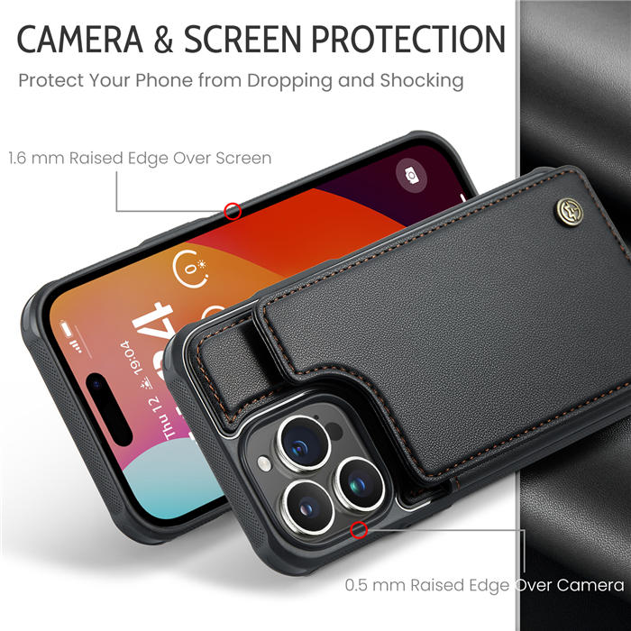CaseMe iPhone 15 Pro Max RFID Blocking Card Holder Case