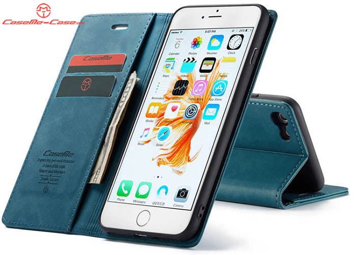 CaseMe iPhone 6 Plus/6s Plus Retro Wallet Kickstand Magnetic Flip Leather Case