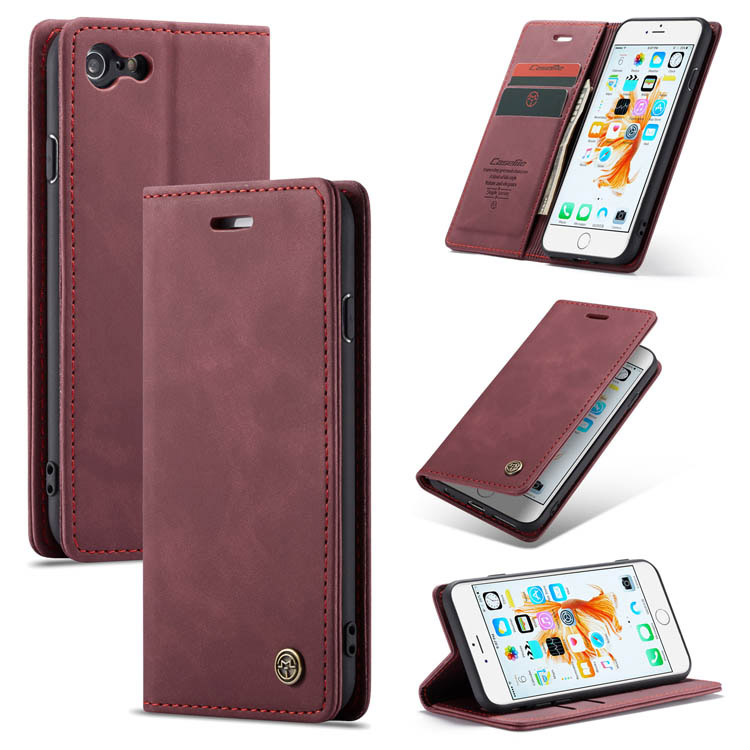 CaseMe iPhone 6/6s Wallet Kickstand Magnetic Flip Case Red