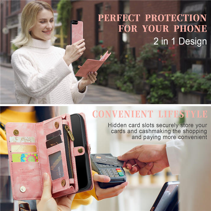 CaseMe iPhone 7 Plus Wallet Case with Wrist Strap