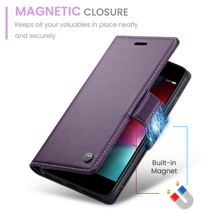 CaseMe iPhone 7 Plus/8 Plus Wallet RFID Blocking Magnetic Buckle Case