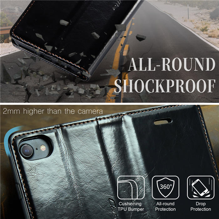 CaseMe iPhone 7/8 Wallet Kickstand Magnetic Flip Case
