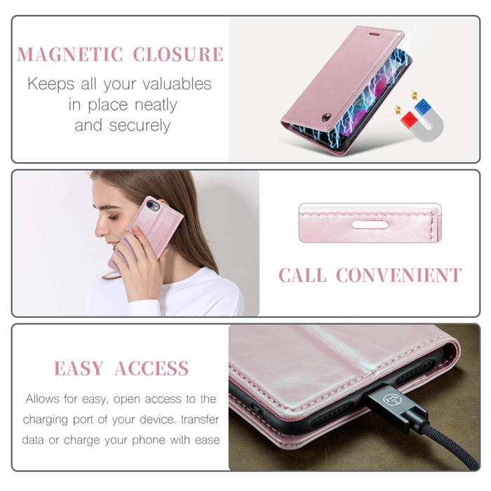 CaseMe iPhone 7/8 Wallet Kickstand Magnetic Flip Case