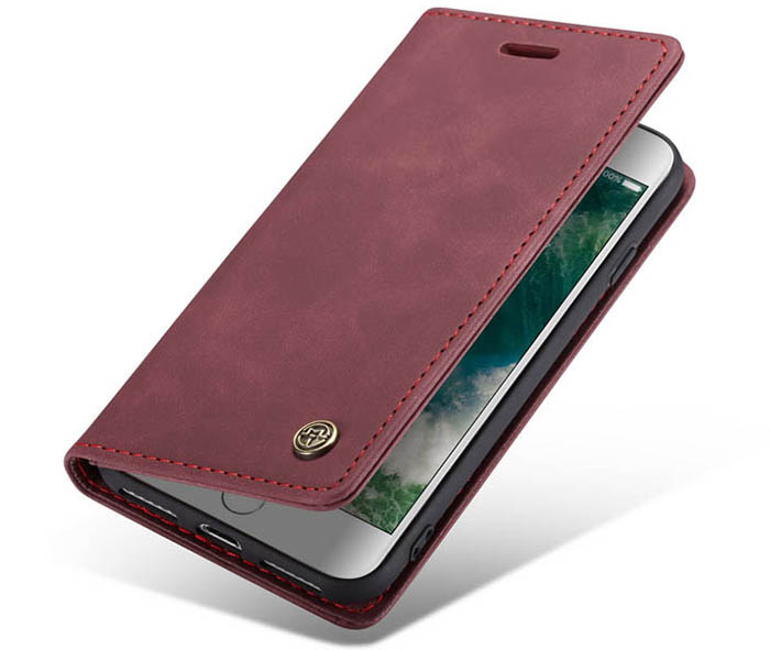 CaseMe iPhone 8 Retro Wallet Kickstand Magnetic Flip Leather Case