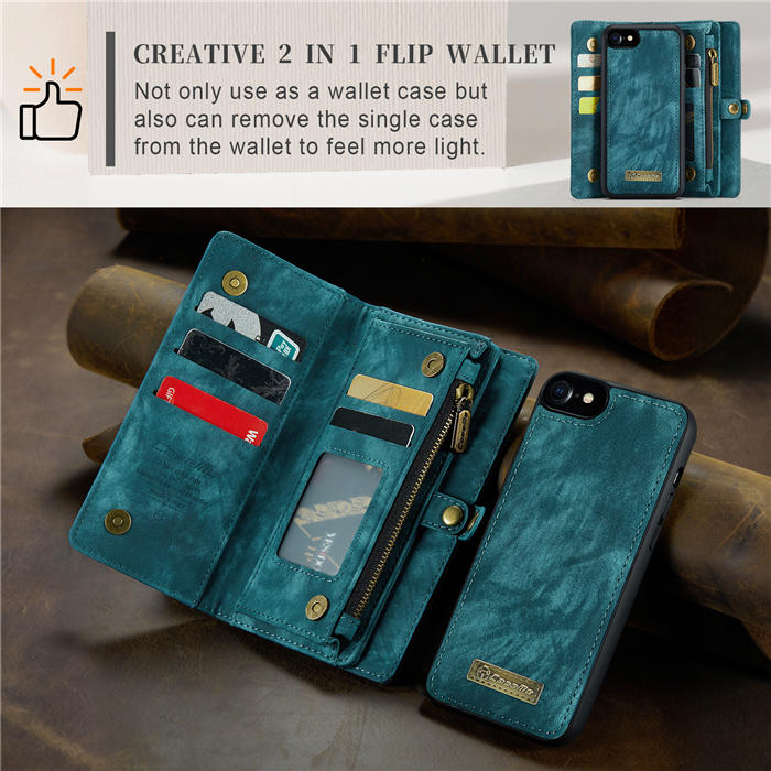 CaseMe iPhone 8 Wallet Case with Wrist Strap