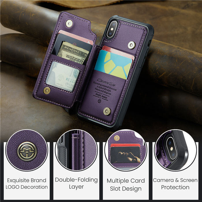 CaseMe iPhone X/XS RFID Blocking Card Holder Case