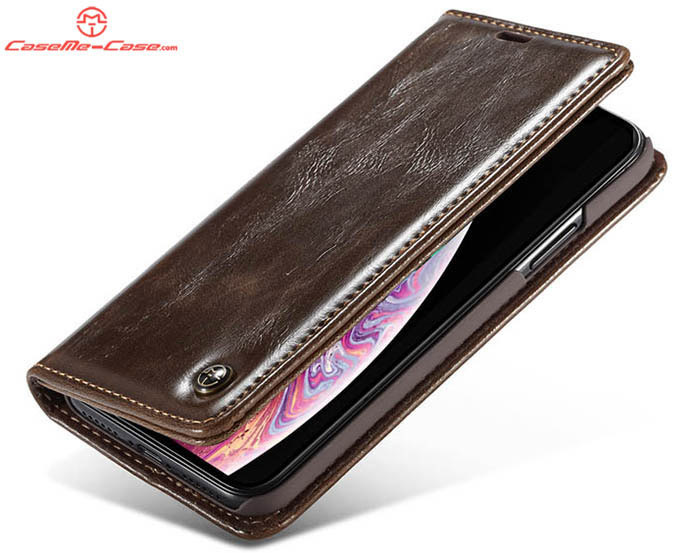 CaseMe iPhone XR Wallet Magnetic Flip Stand Leather Case