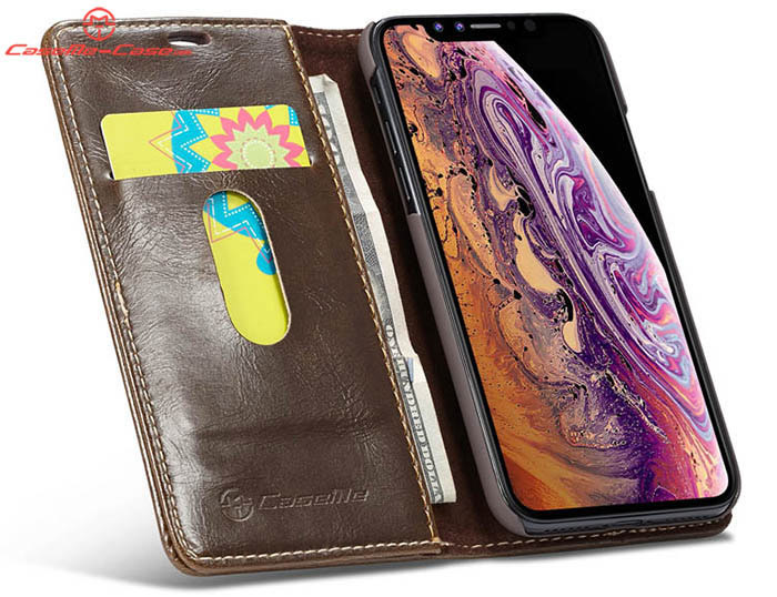 CaseMe iPhone XR Wallet Magnetic Flip Stand Leather Case