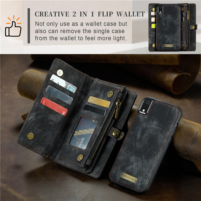 CaseMe iPhone XR Wallet Case with Wrist Strap