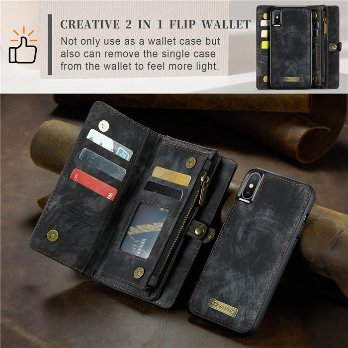 CaseMe iPhone XS Wallet Case with Wrist Strap