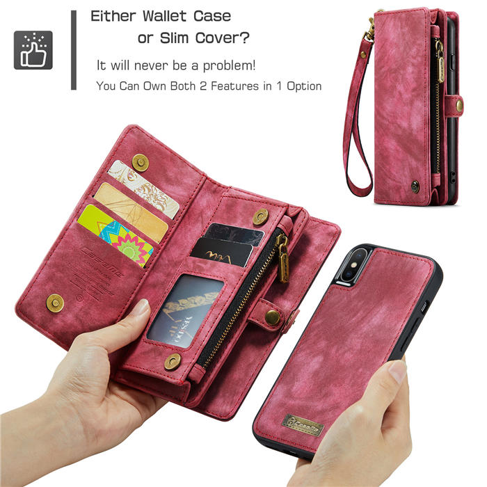 CaseMe iPhone X Wallet Case with Wrist Strap