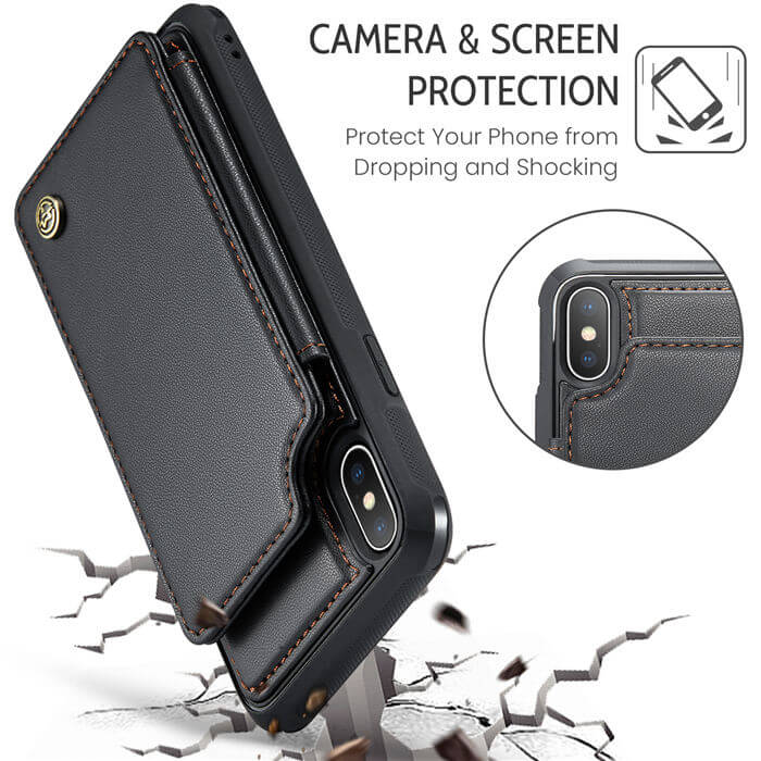 CaseMe iPhone XS Max RFID Blocking Card Holder Case