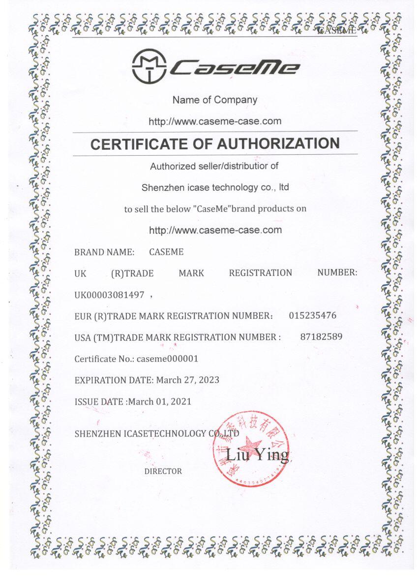 CaseMe-Case.com Official Certificate Of Authorization