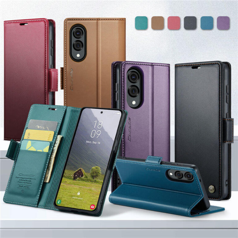 Stylish & Secure: CaseMe Samsung Galaxy S25 Edge Wallet Case with RFID Blocking & Kickstand Feature