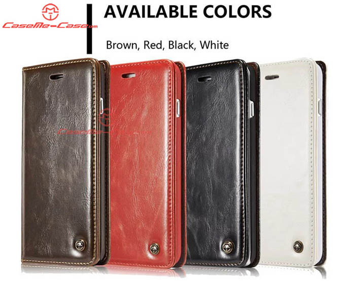 CaseMe iPhone 8 Plus Wallet Magnetic Flip Stand Leather Case