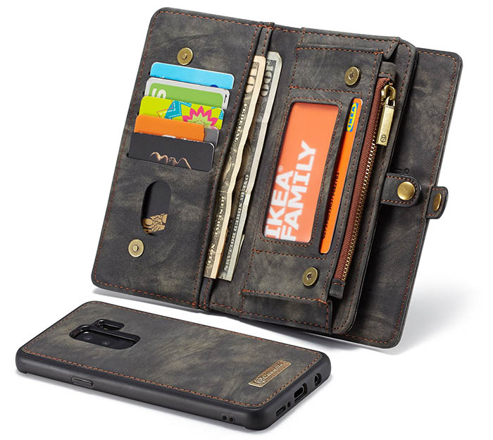 CaseMe Samsung Galaxy Note 9 Detachable Zipper Wallet Magnetic 2 in 1 Folio Case