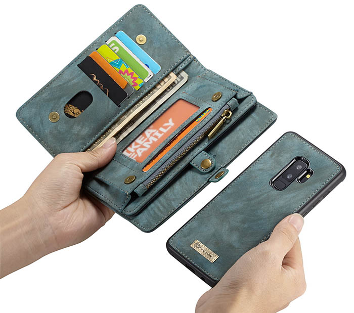 CaseMe Samsung Galaxy Note 9 Detachable Zipper Wallet Magnetic 2 in 1 Folio Case