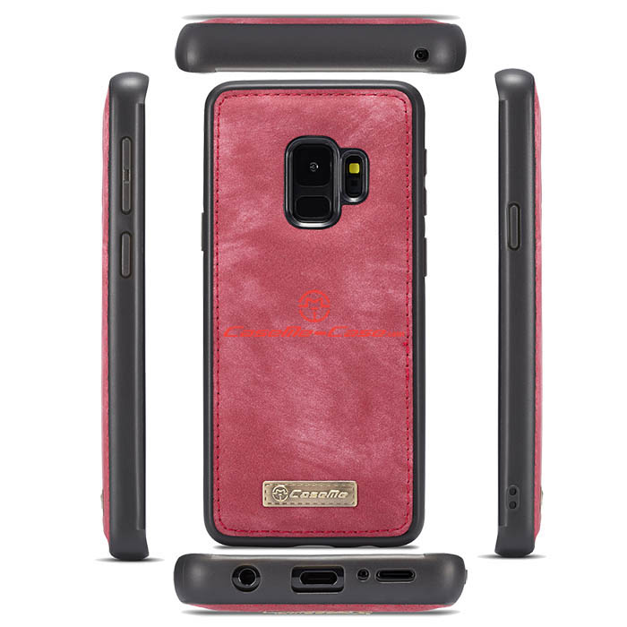 CaseMe Samsung Galaxy S9 Zipper Wallet Magnetic Detachable 2 in 1 Folio Case